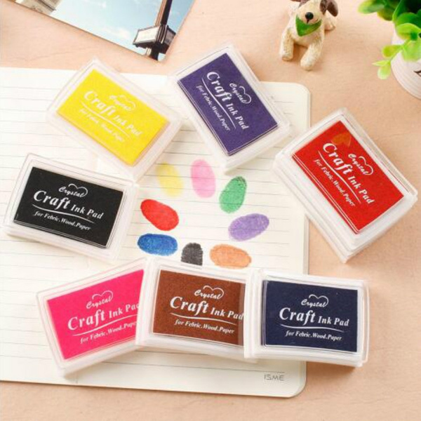 Colorful Craft Finger Print DIY Kids/Children Fashion Ink Pad Inkpad for  Rubber Stamps Inkpads Ink & Pads Toys Kids Toy Games Accessories